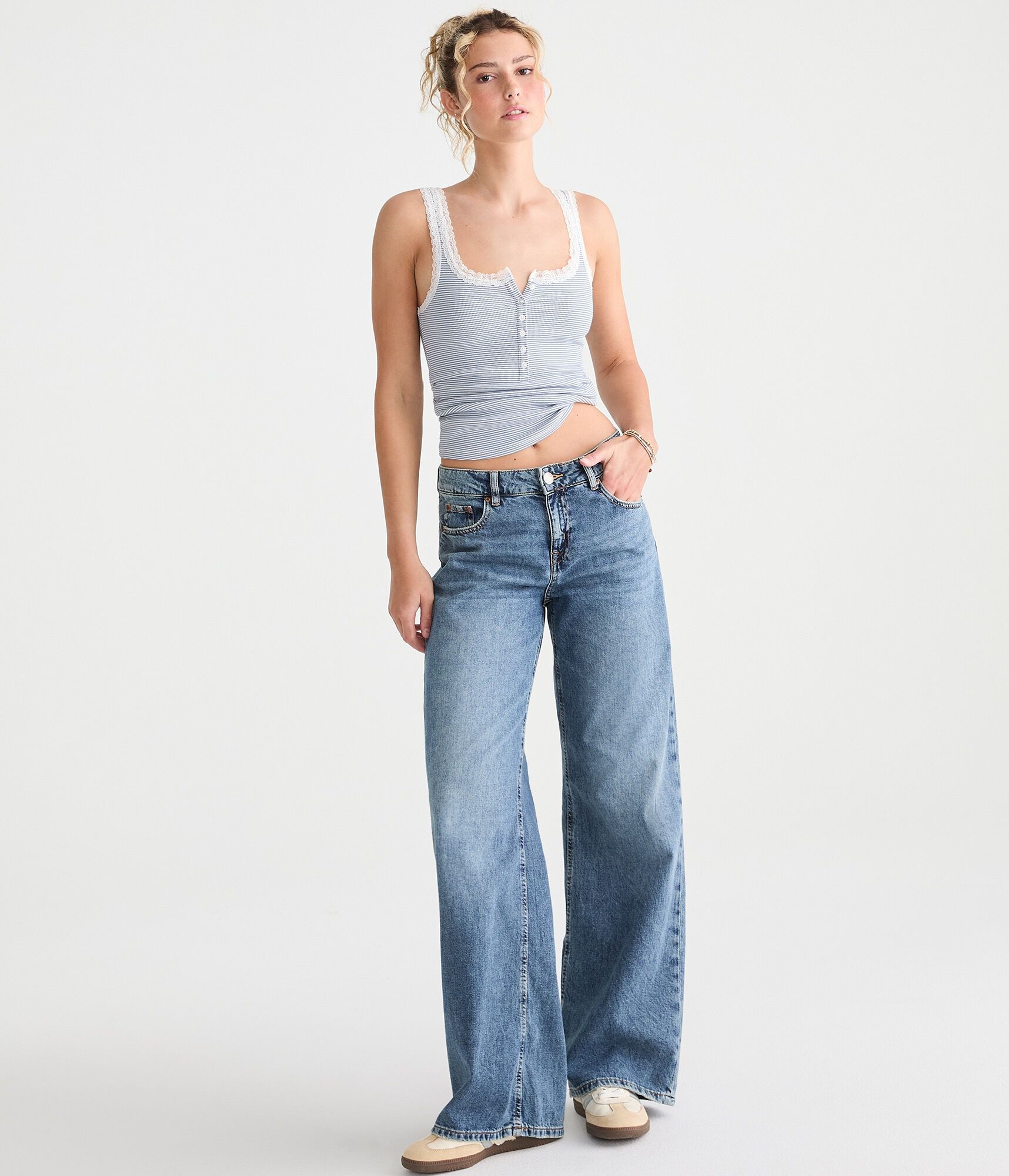 Low-Rise Baggy Wide Leg Lightweight Luxe Jean