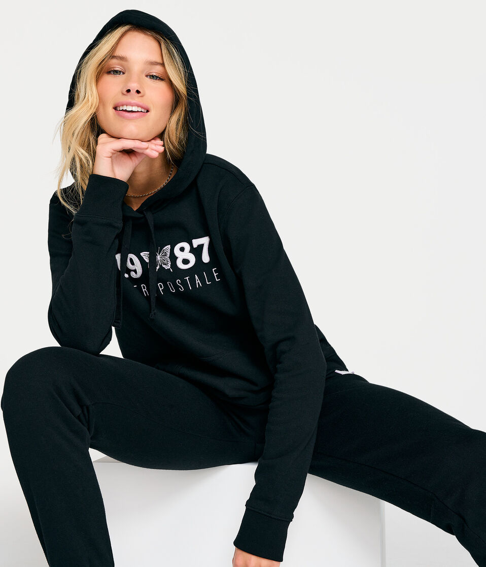 Aeropostale 1987 Butterfly Pullover Hoodie