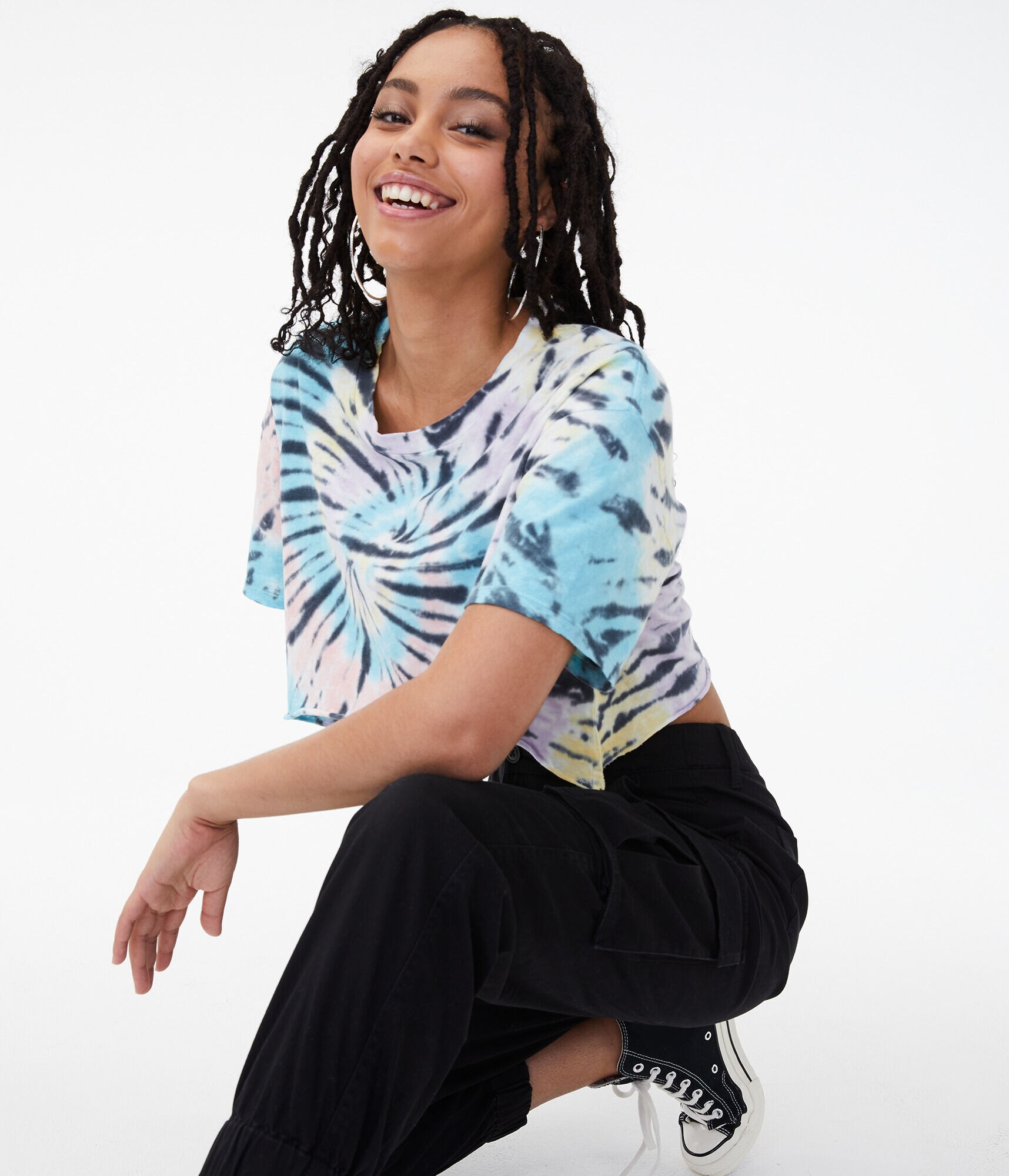 Tie Dye Sharkbite Sleeveless Dress main image 0