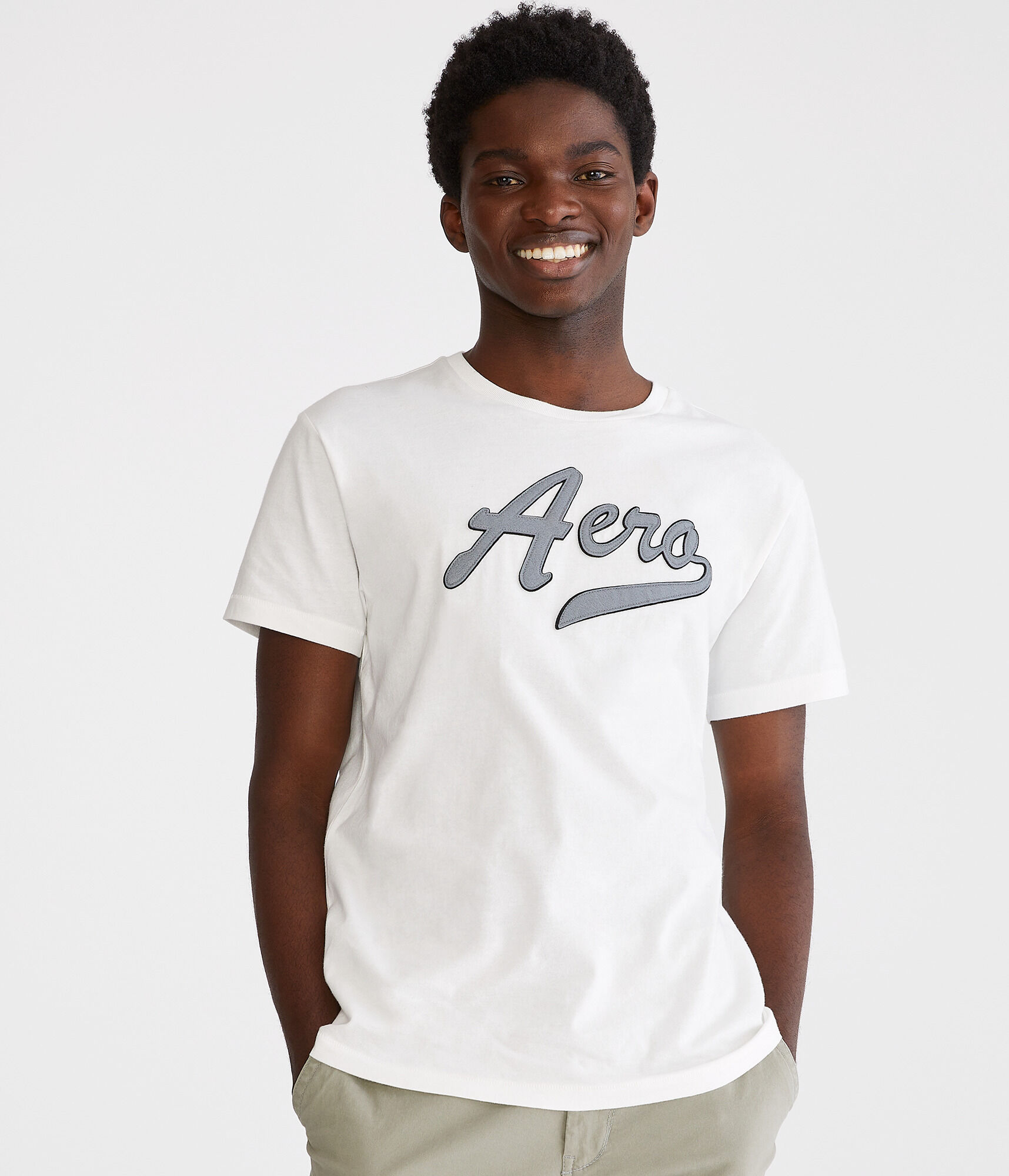 Aero Script Appliqu&eacute; Graphic Tee