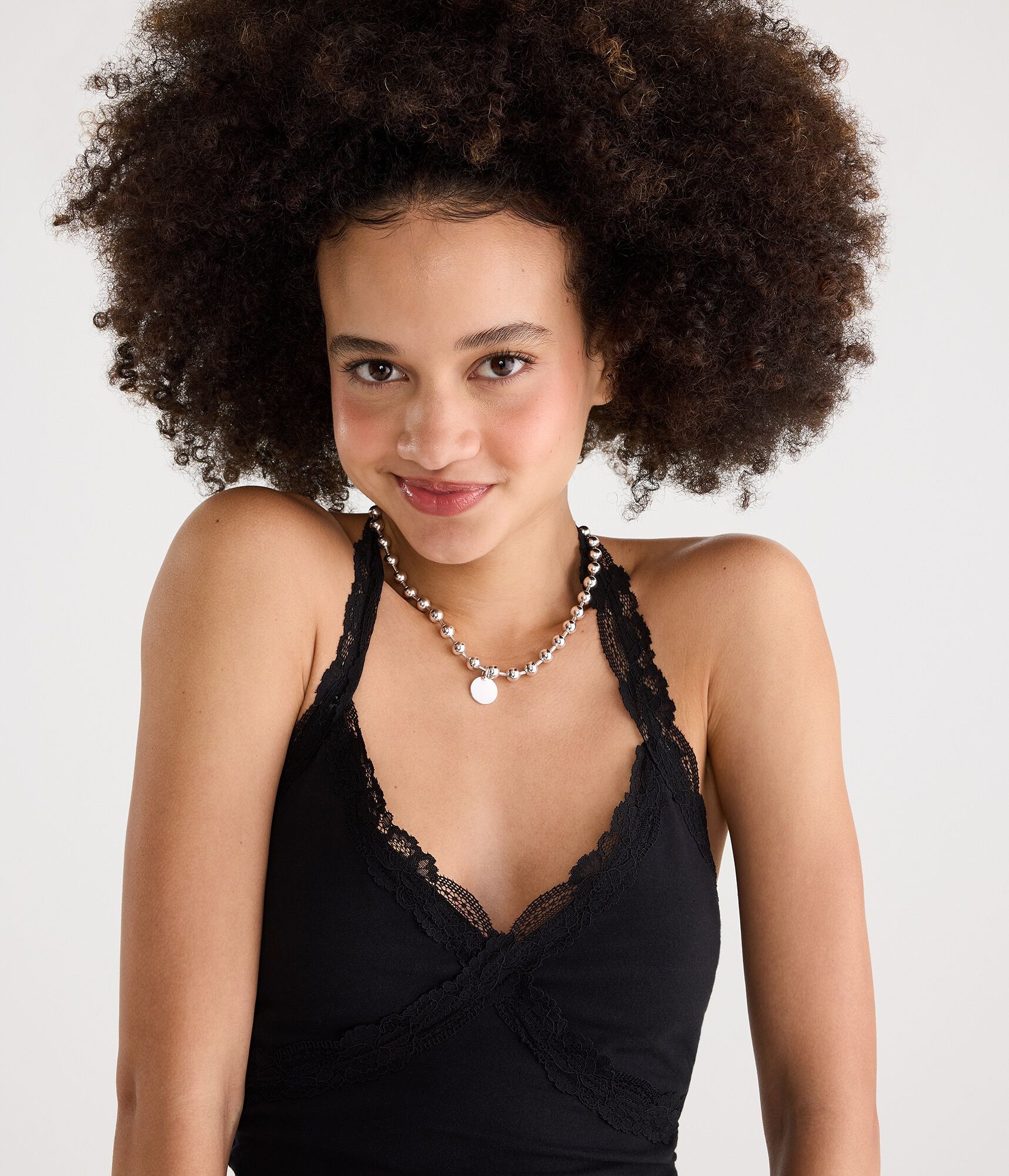 D&eacute;j&agrave; For Aero Lace V-Neck Halter Top