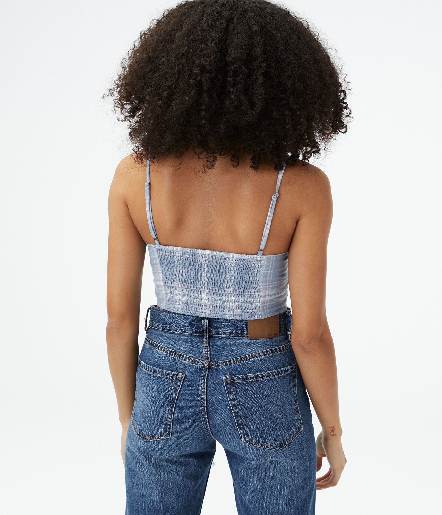 Plaid Cropped Bandana Cami