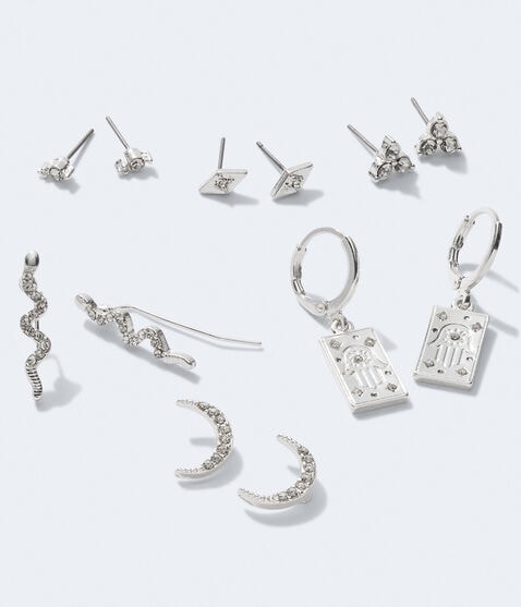 Mystic Rhinestone Stud, Hoop & Climber Earring 6-Pack Mystic Rhinestone Stud, Hoop & Climber Earring 6-Pack