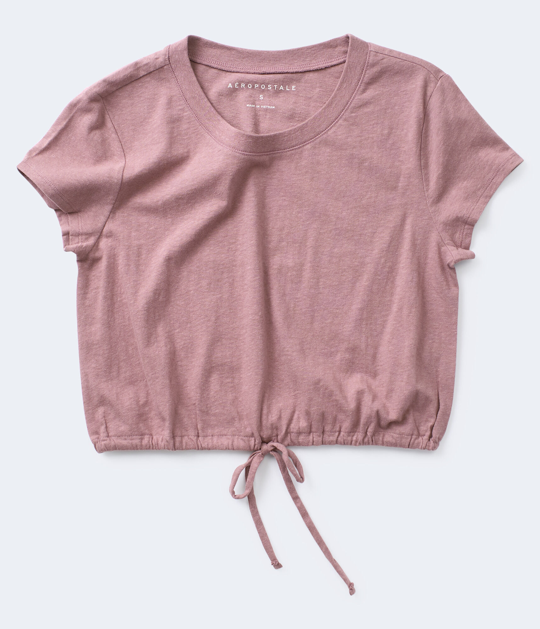 Drawstring-Hem Cropped Tee