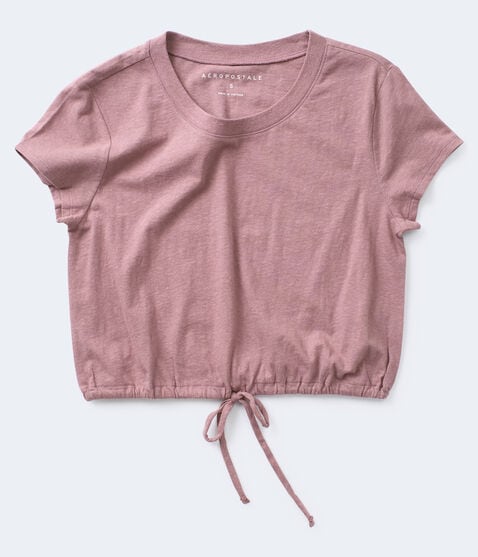 Drawstring-Hem Cropped Tee Drawstring-Hem Cropped Tee