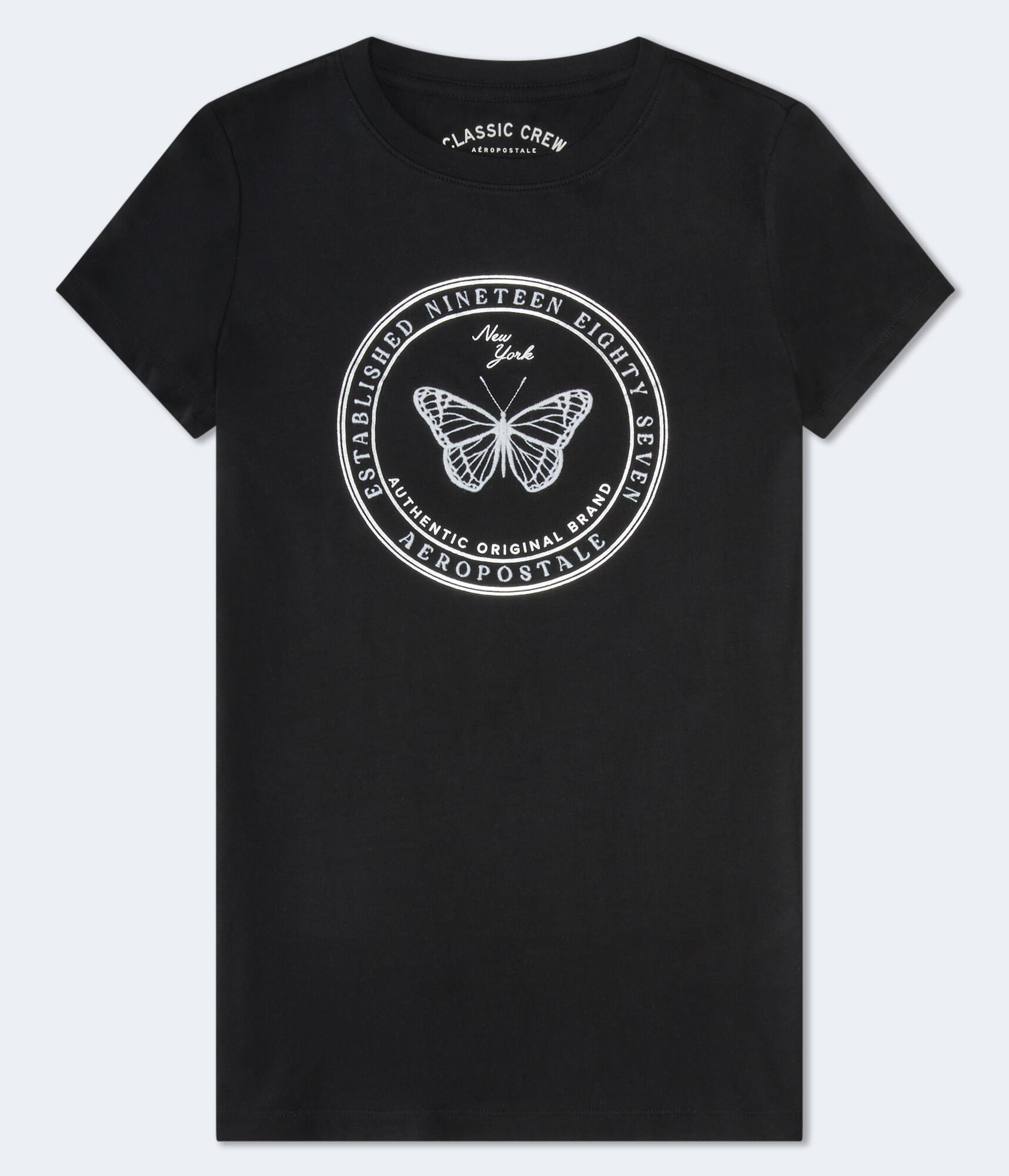 Aeropostale Butterfly Foil Graphic Tee