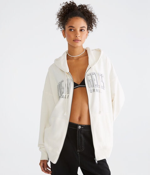 Los Angeles California Oversized Full-Zip Hoodie Los Angeles California Oversized Full-Zip Hoodie