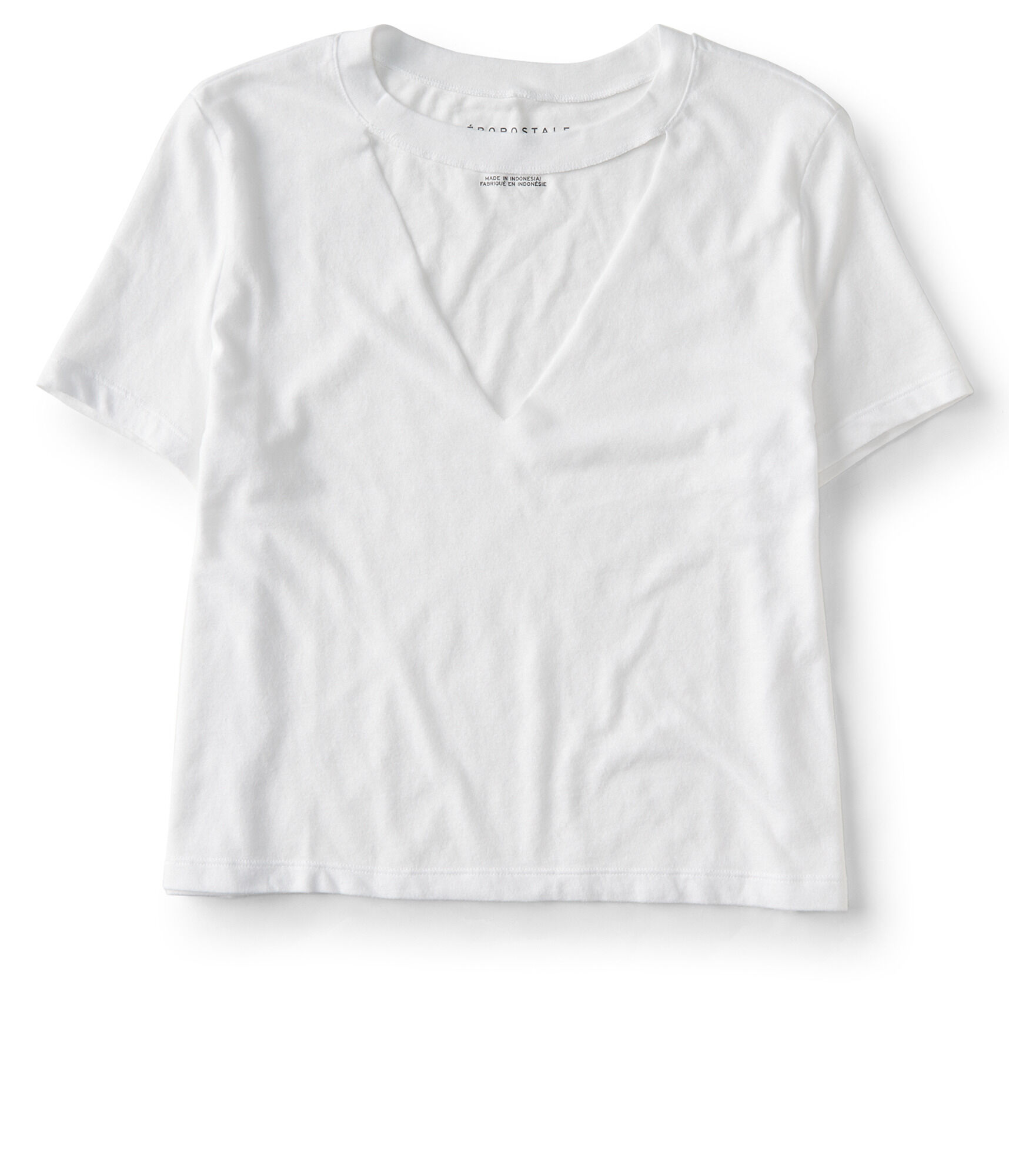 Solid Choker-Neck Tee