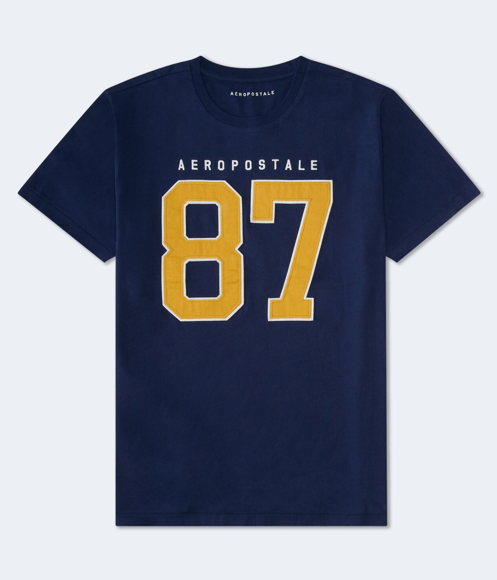 Aeropostale Large 87 Appliqu&amp;eacute; Graphic Tee
