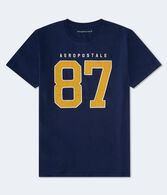 Aeropostale Large 87 Appliqué Graphic Tee