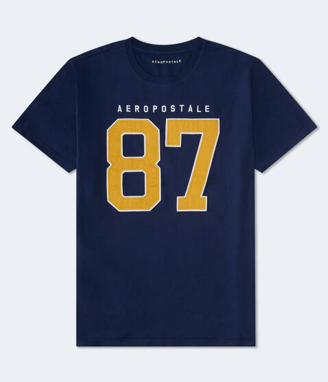 Aeropostale Large 87 Appliqué Graphic Tee Aeropostale Large 87 Appliqué Graphic Tee