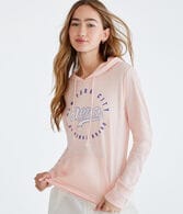 Long Sleeve Aero Script Hooded Graphic Tee