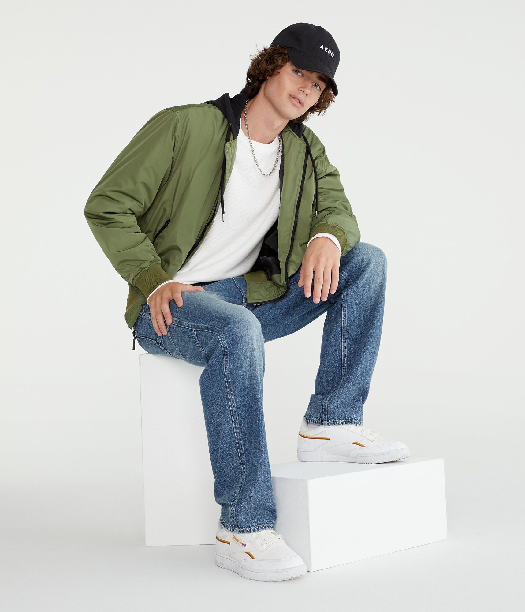 Long Sleeve Tonal Logo Thermal Crew Tee