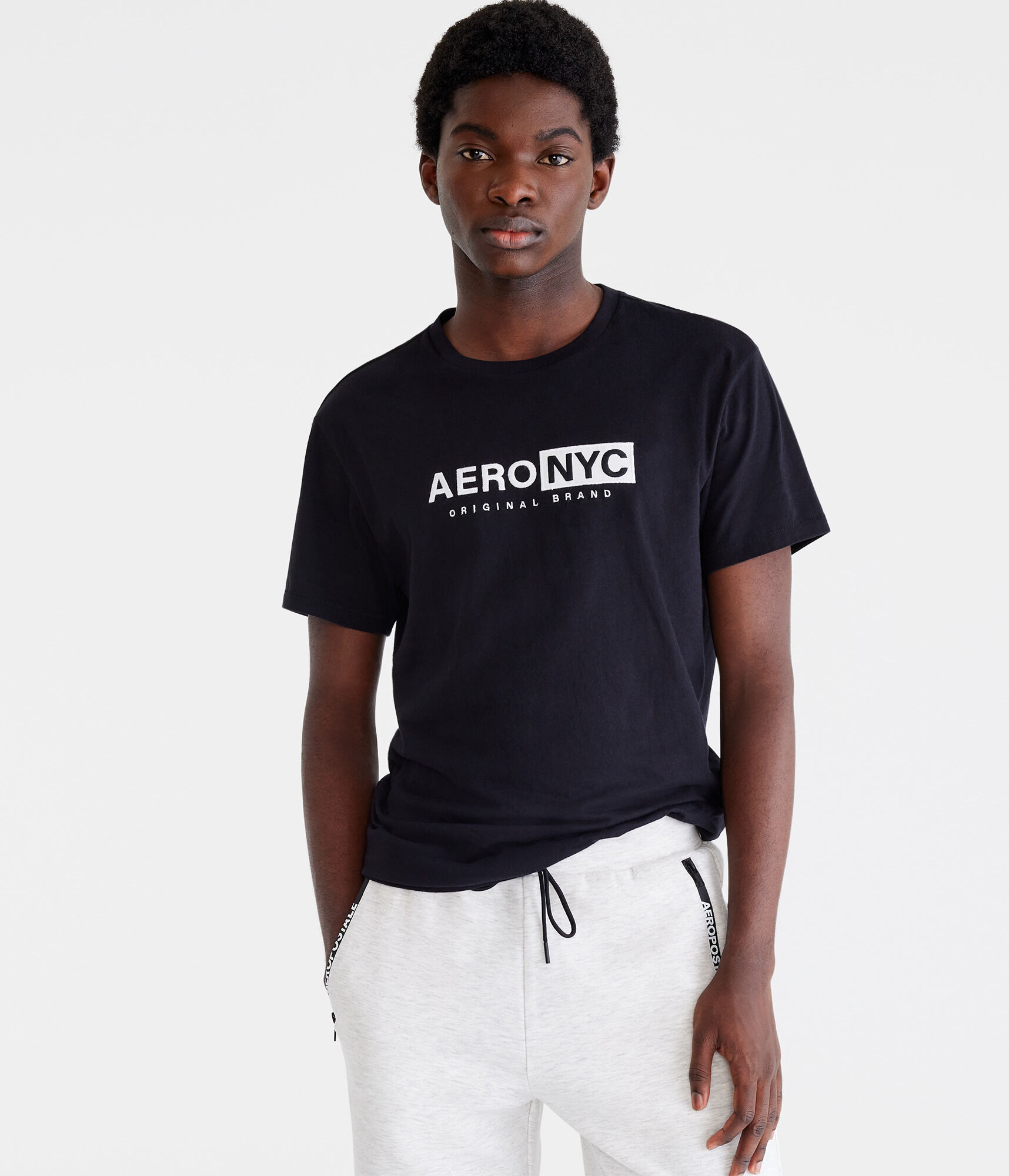 Aero NYC Box Logo Appliqué Graphic Tee