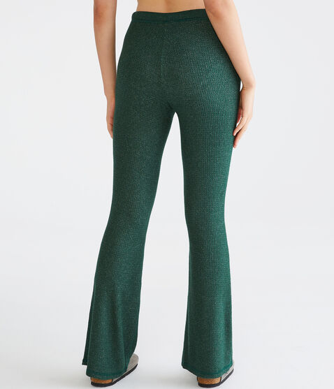 Flare High-Rise Waffle Sleep Pants