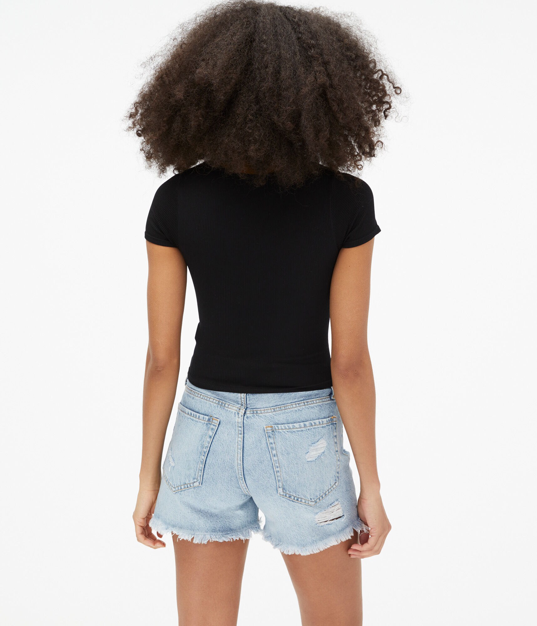Seriously Soft Seamless Notch-Neck Crop Top