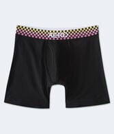 Checker Waistband 6" Knit Boxer Briefs