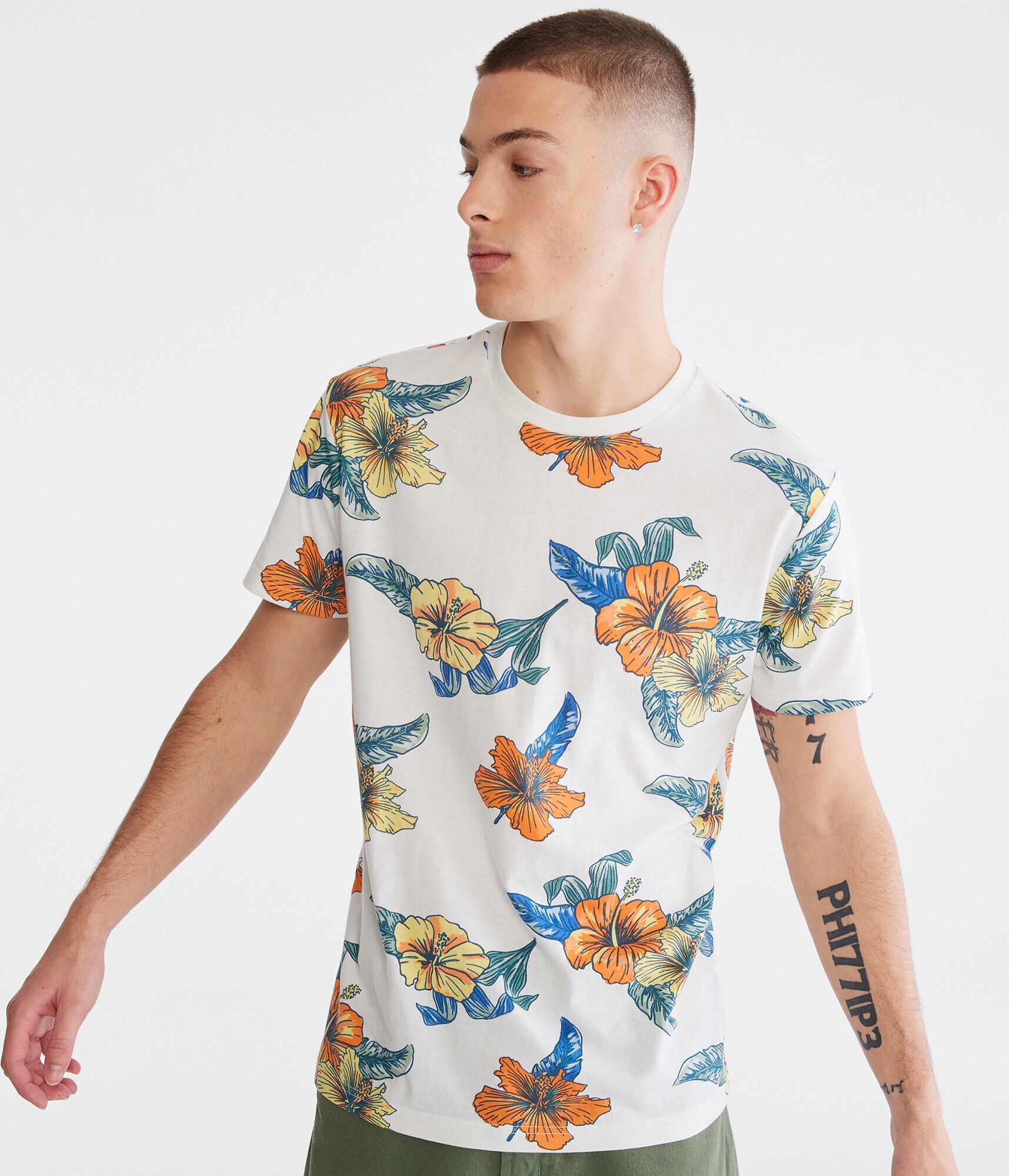 Hibiscus Print Graphic Tee