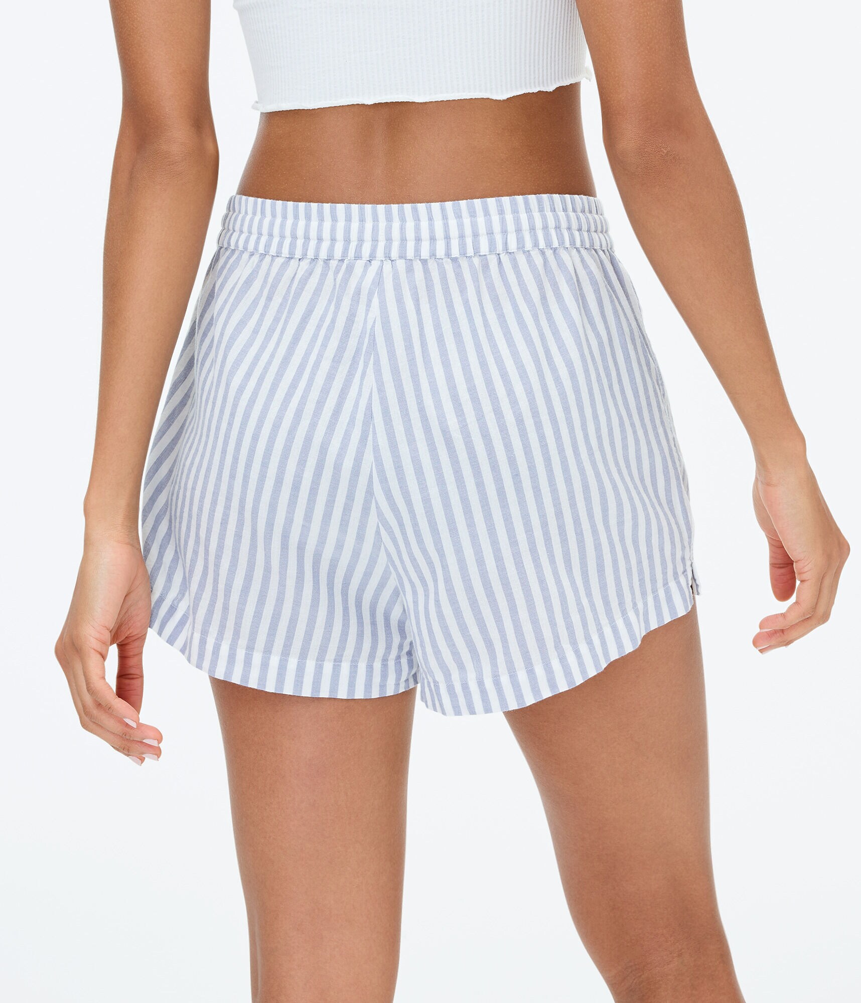 Thin Stripe HighWaisted Sleep Boxer Shorts