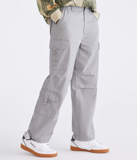 Relaxed Strap-Pocket Cargo Pants