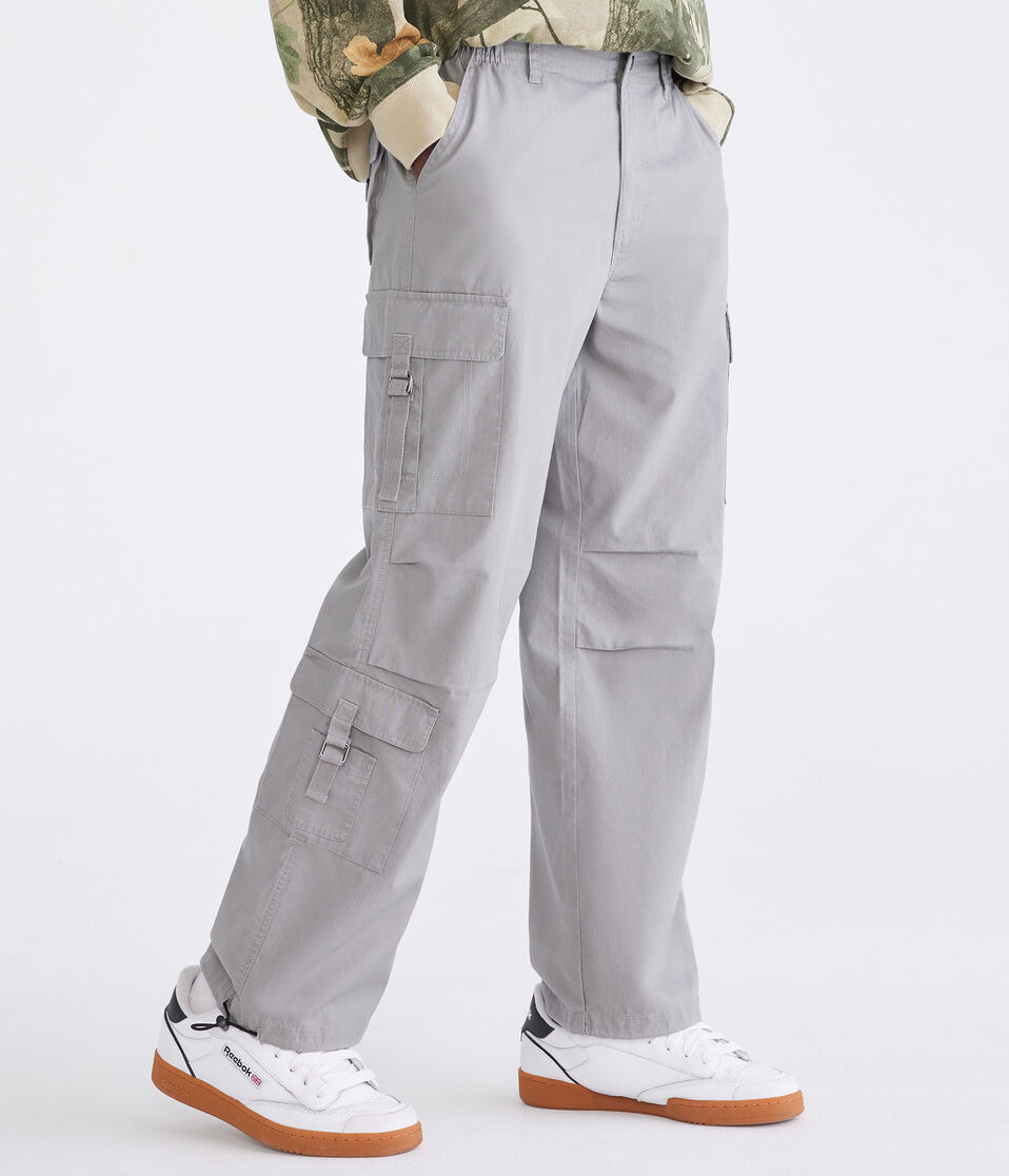 Relaxed Strap-Pocket Cargo Pants