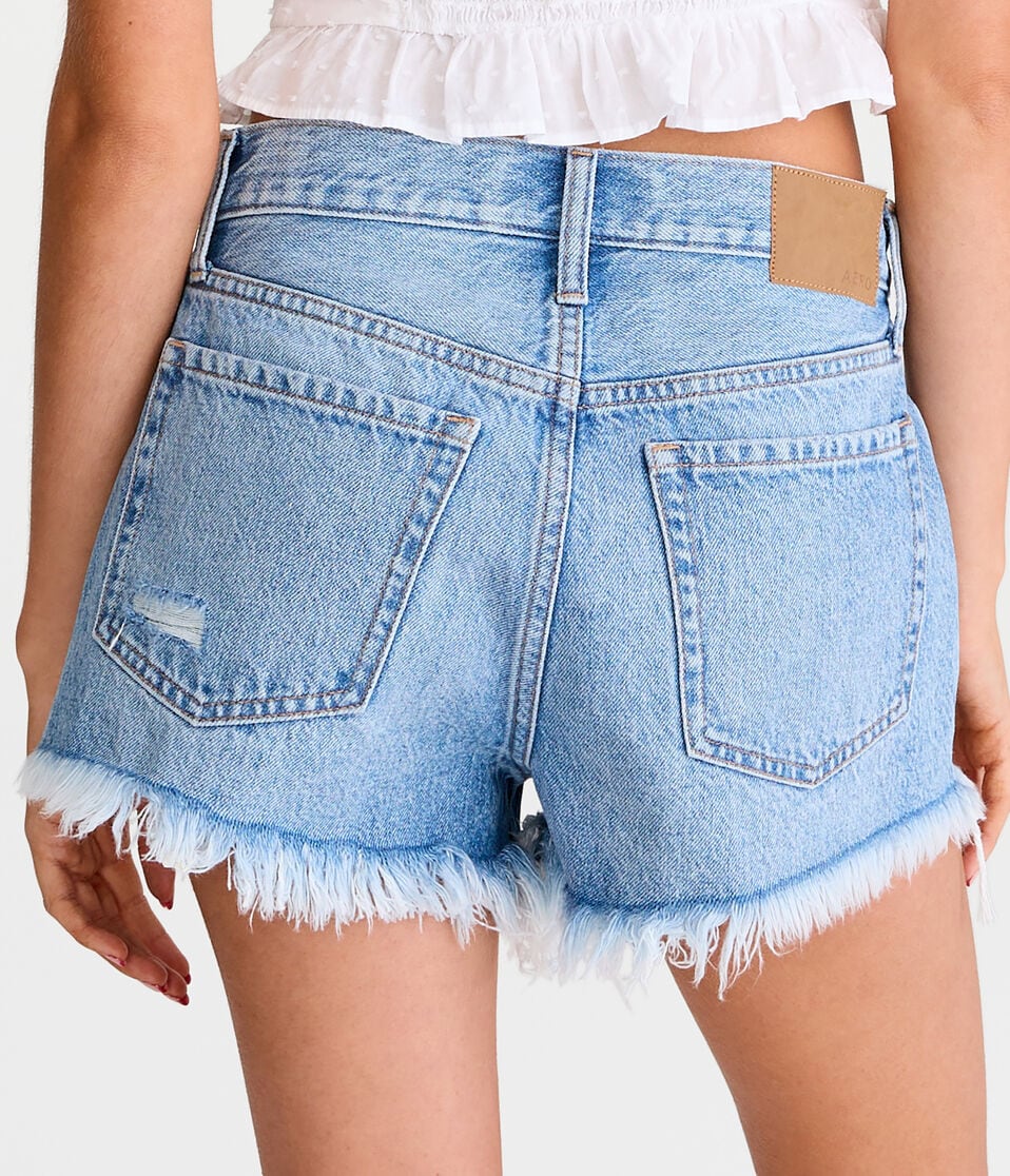 Premium Air Mid-Rise Slouchy Boyfriend Denim Shorts