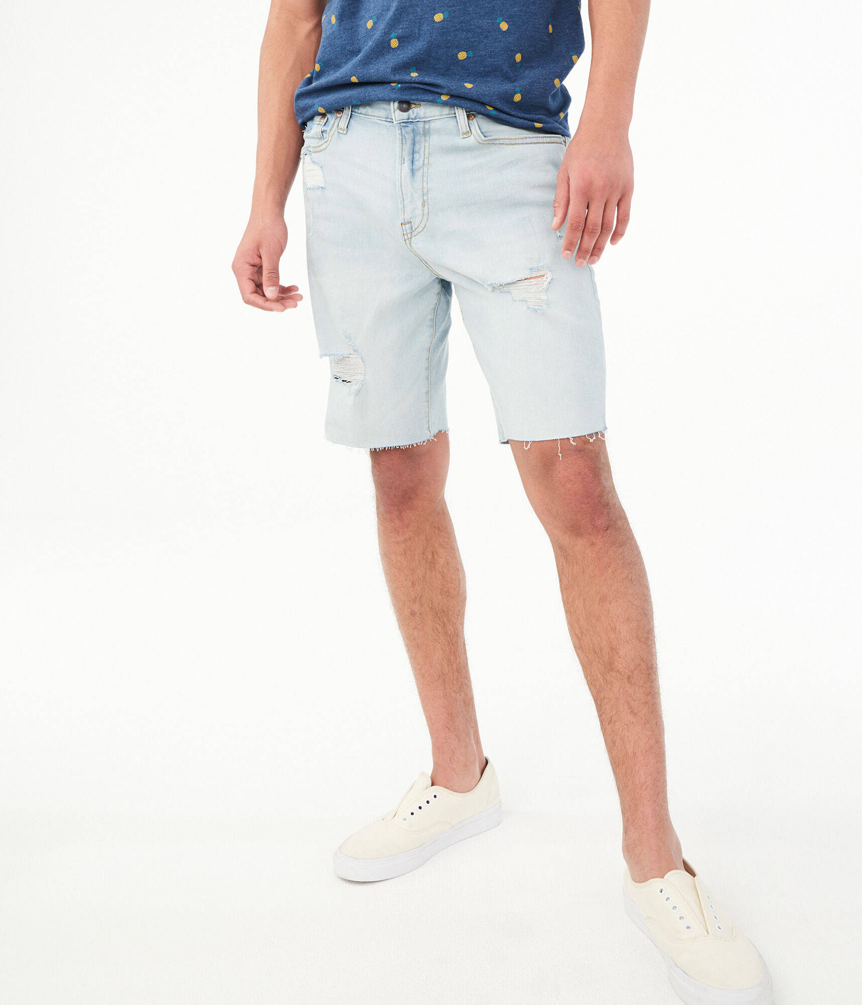 Slim Denim Cutoff Shorts