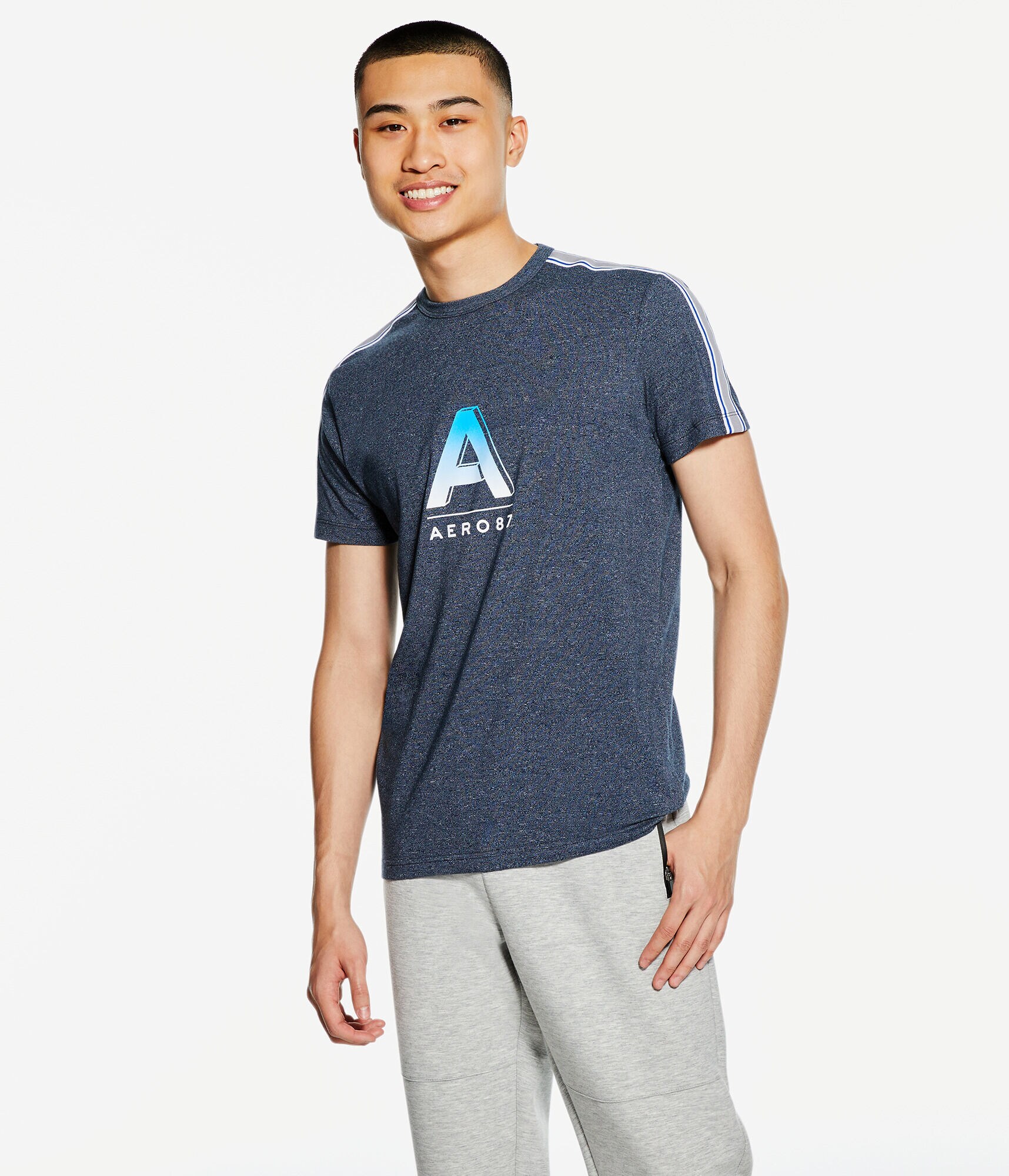 Aero 87 Sleeve Tape Stretch Graphic Tee