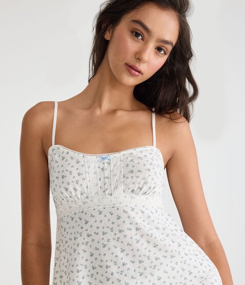 Floral Lace Babydoll Sleep Tank Floral Lace Babydoll Sleep Tank