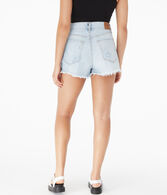 High-Rise Curvy Denim Shorty Shorts