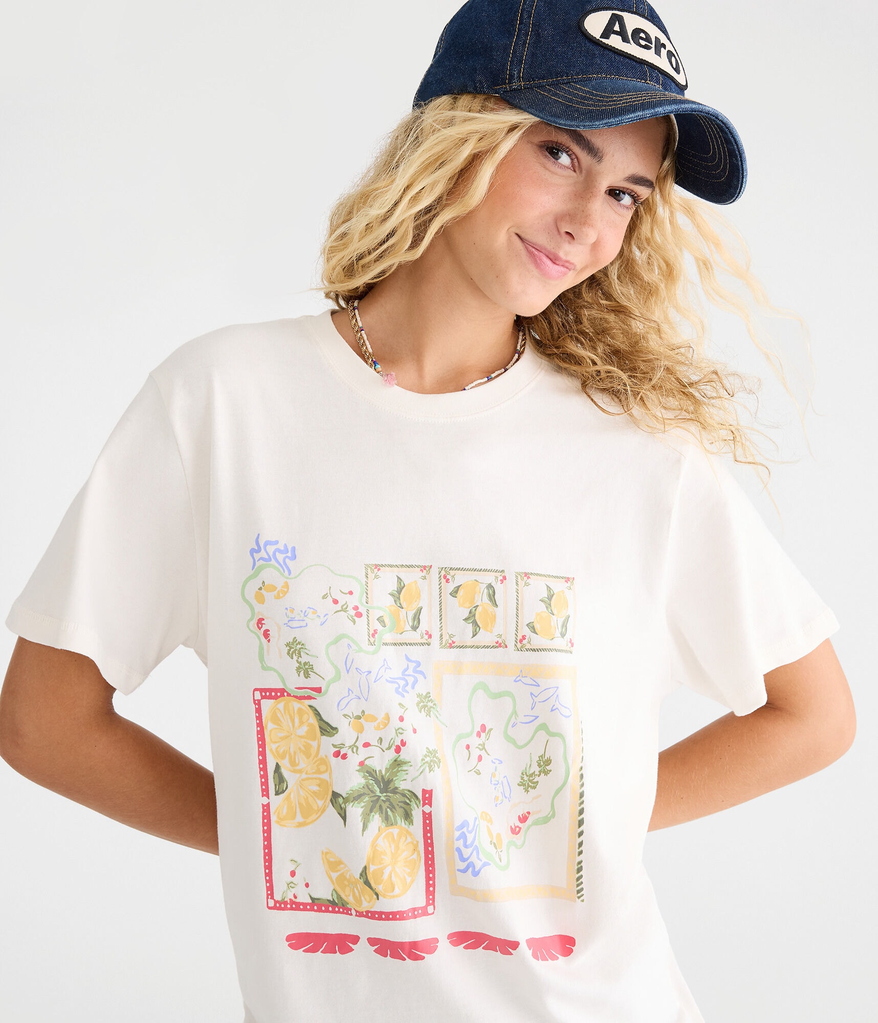 Island Fruit Oversized Graphic Tee