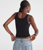 Seriously Soft American Flag Cropped Scoop-Neck Tank