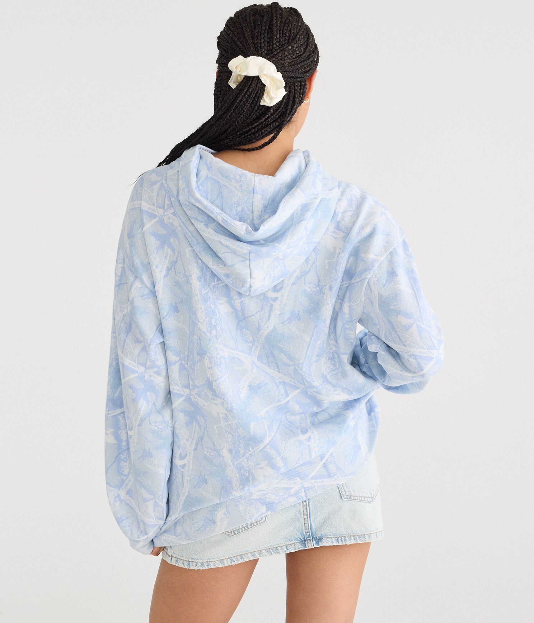 Cloud Soft Forest Camo Oversized Pullover Hoodie