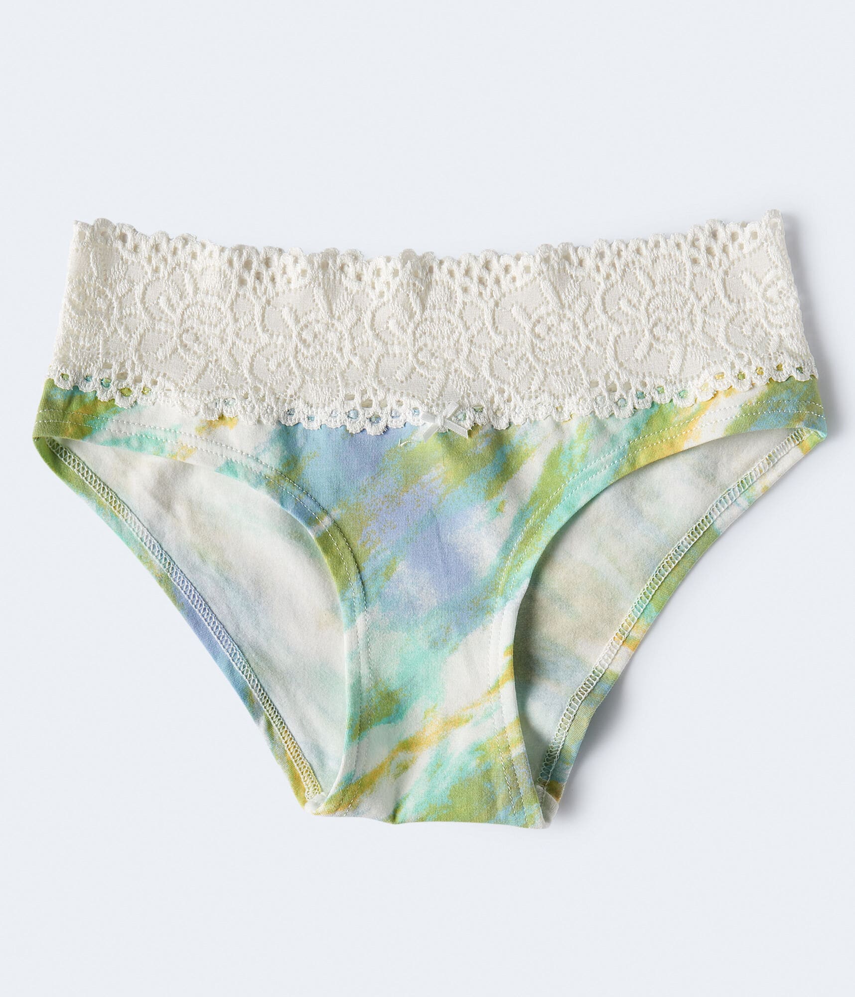 Tie-Dye Lace-Trim Hipster