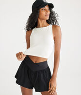 Seriously Soft Seamless Cropped Boat-Neck Tank
