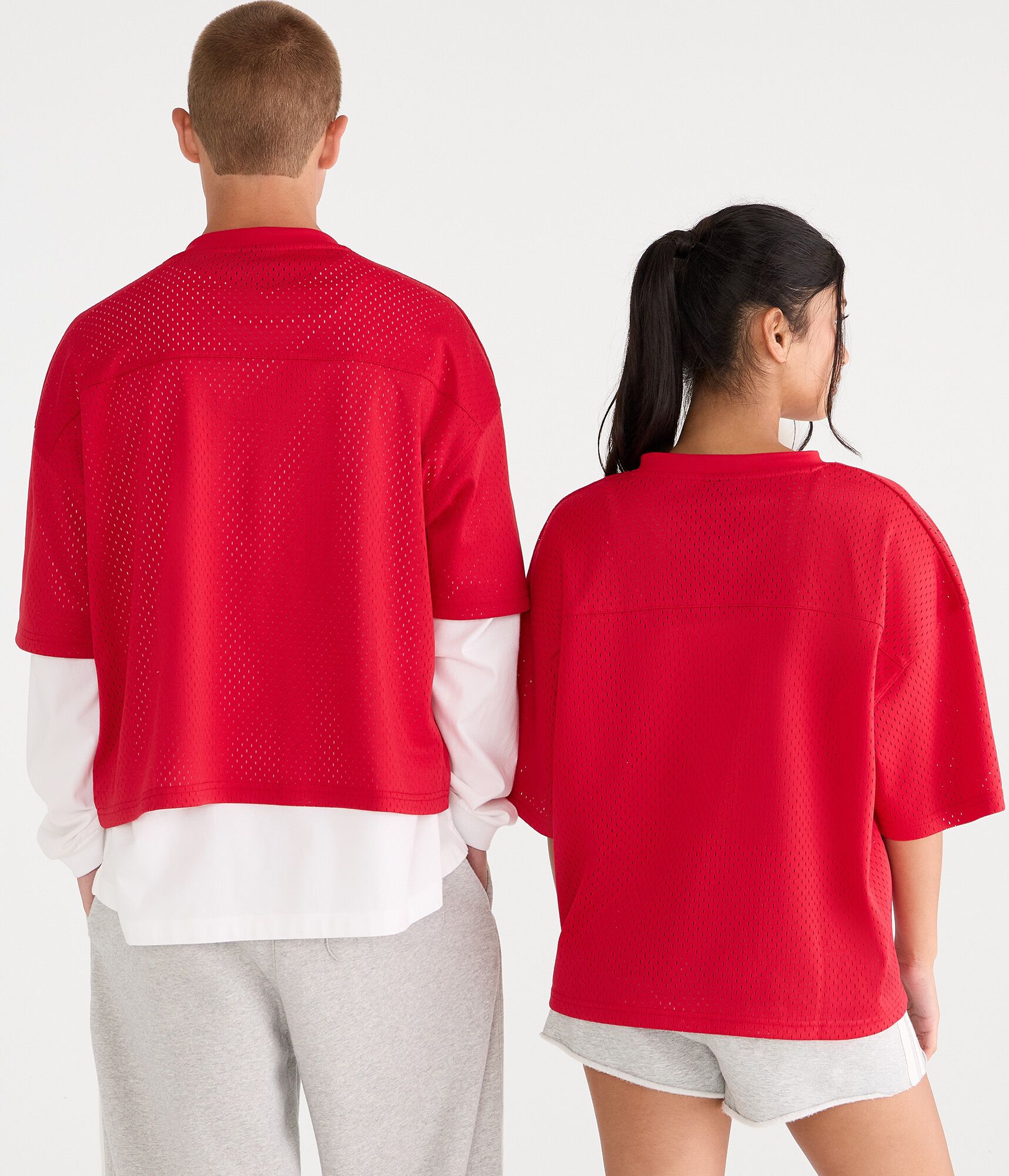 Georgia Bulldogs Boxy Mesh V-Neck Top