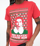 Elf Santa's Coming Graphic Tee