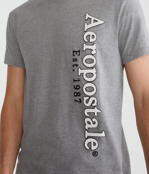 Aeropostale Vertical Appliqué Graphic Tee Aeropostale Vertical Appliqué Graphic Tee