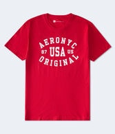 Aero NYC USA Flocked Graphic Tee