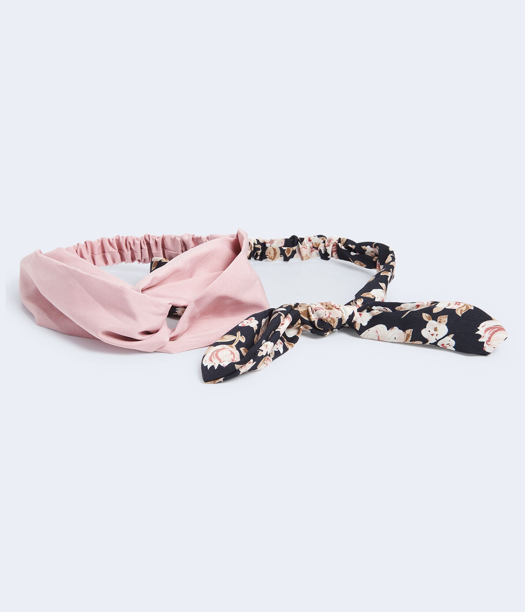 Floral &amp; Solid Headband 2-Pack