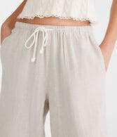 Striped Linen Drawstring Pants