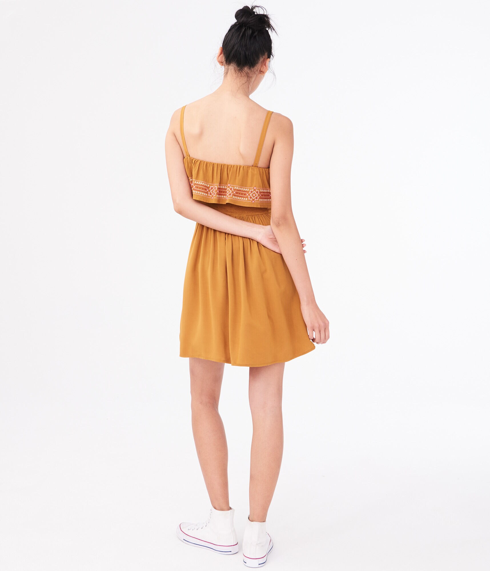 Embroidered Fit &amp; Flare Dress