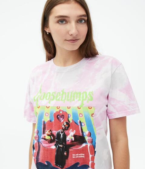 Goosebumps Tie-Dye Boyfriend Graphic Tee Goosebumps Tie-Dye Boyfriend Graphic Tee