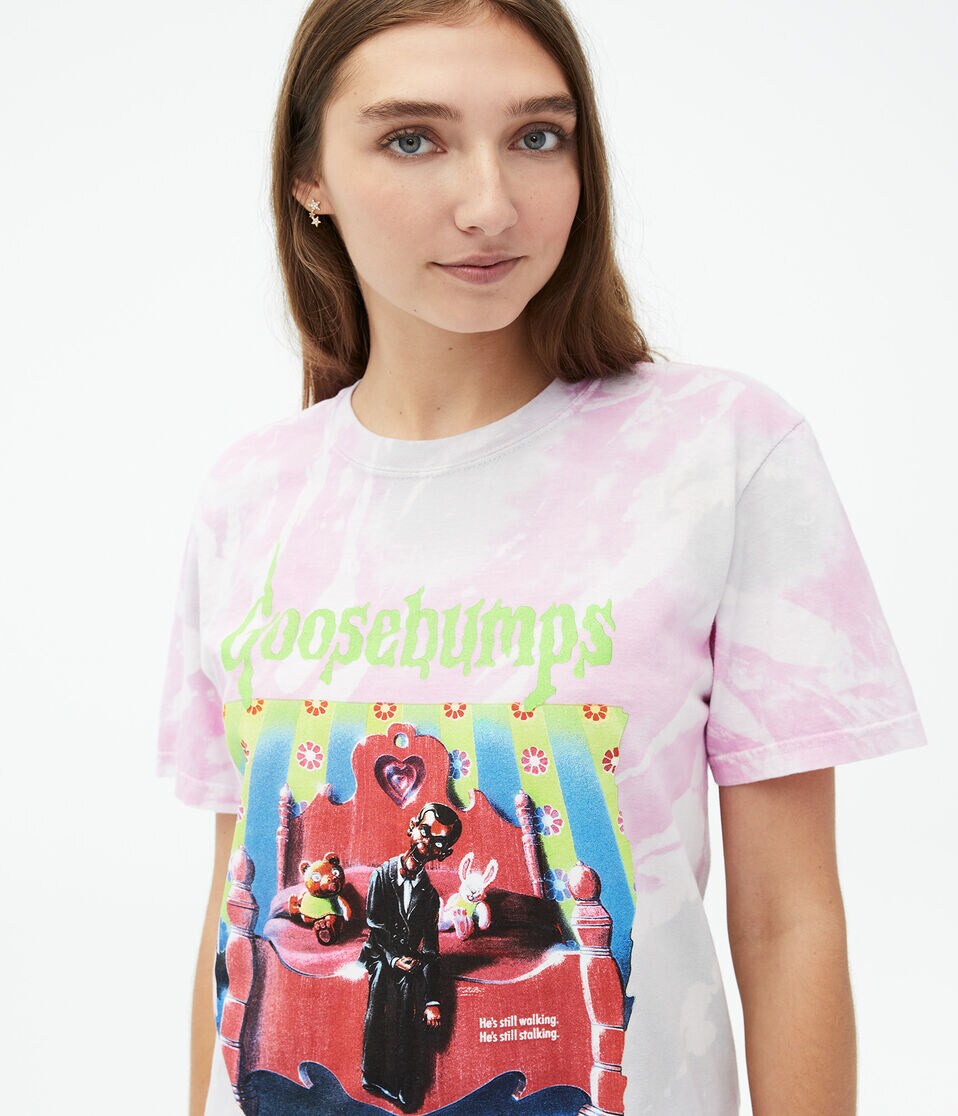 Goosebumps Tie-Dye Boyfriend Graphic Tee