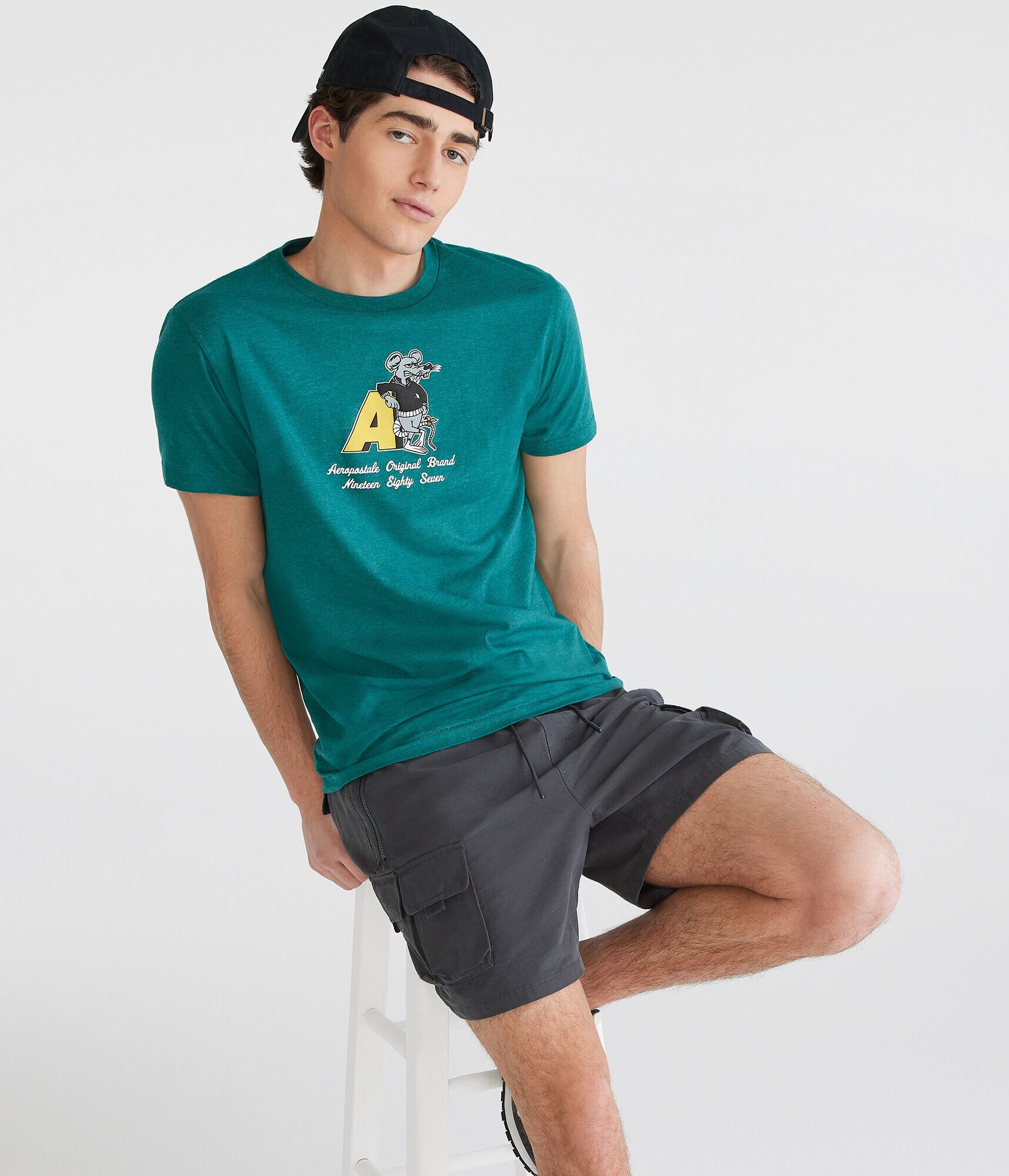 Aeropostale Rat Graphic Tee