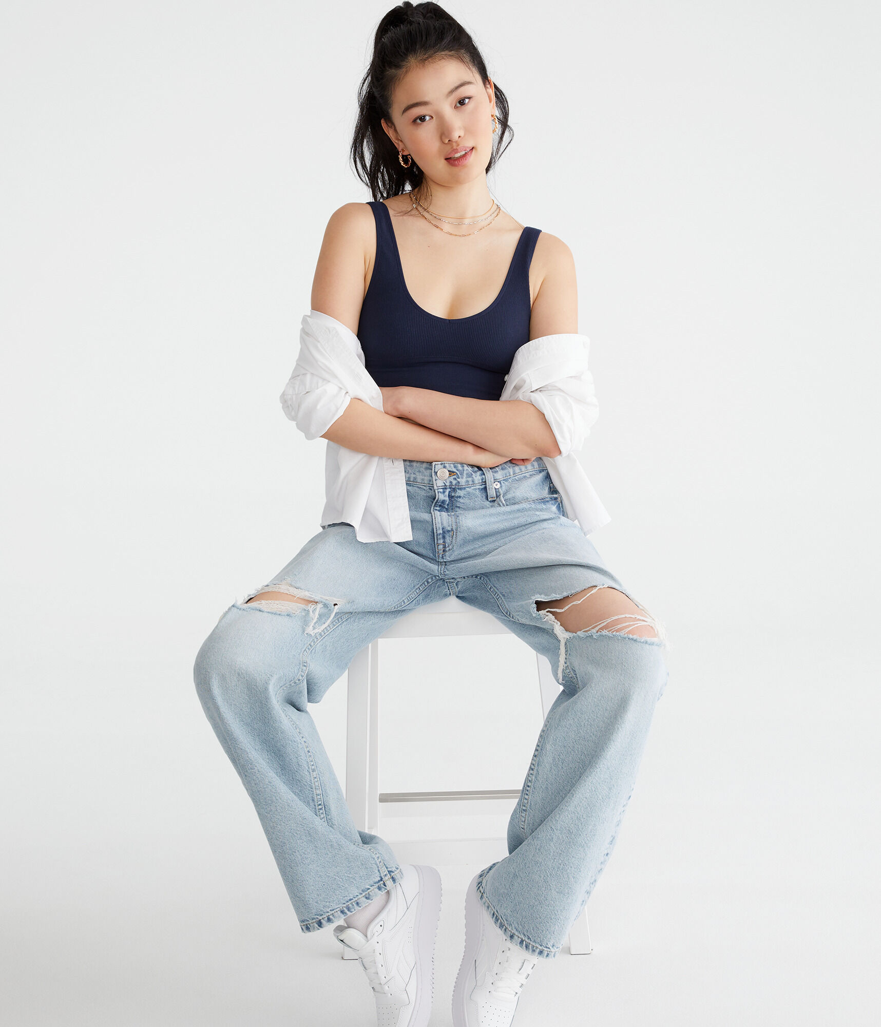 Seamless Scoop Long-Line Bralette