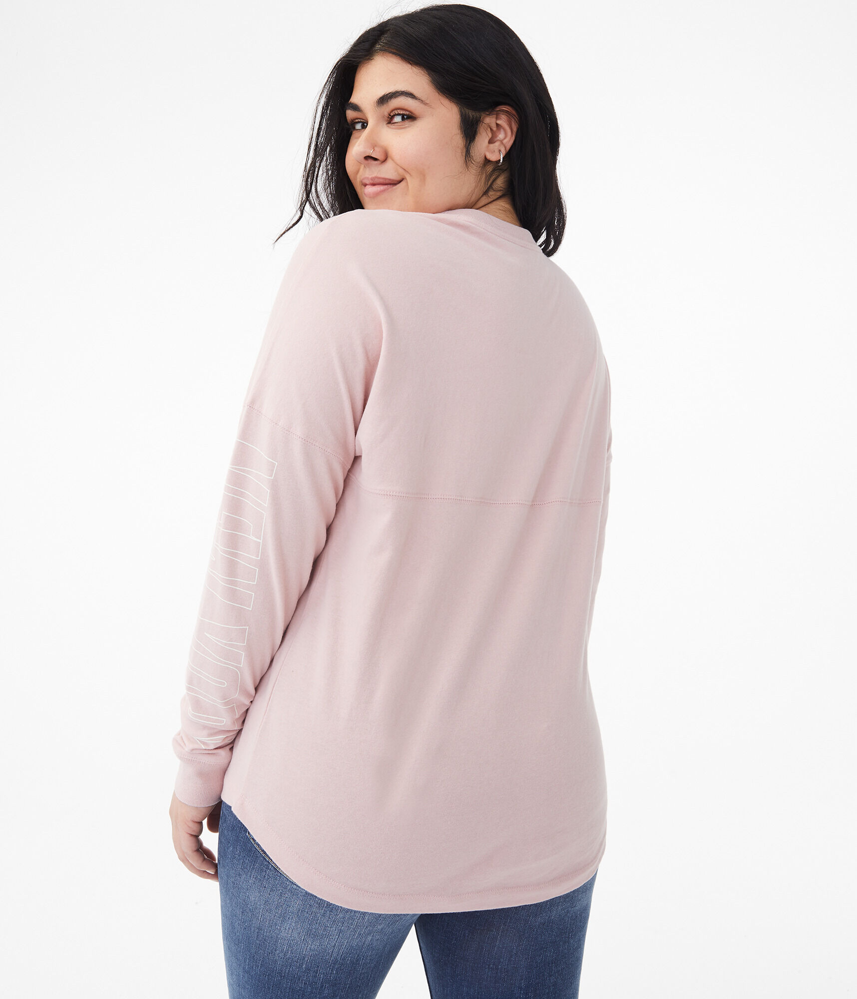 Long Sleeve Aeropostale New York Oversized Graphic Tee