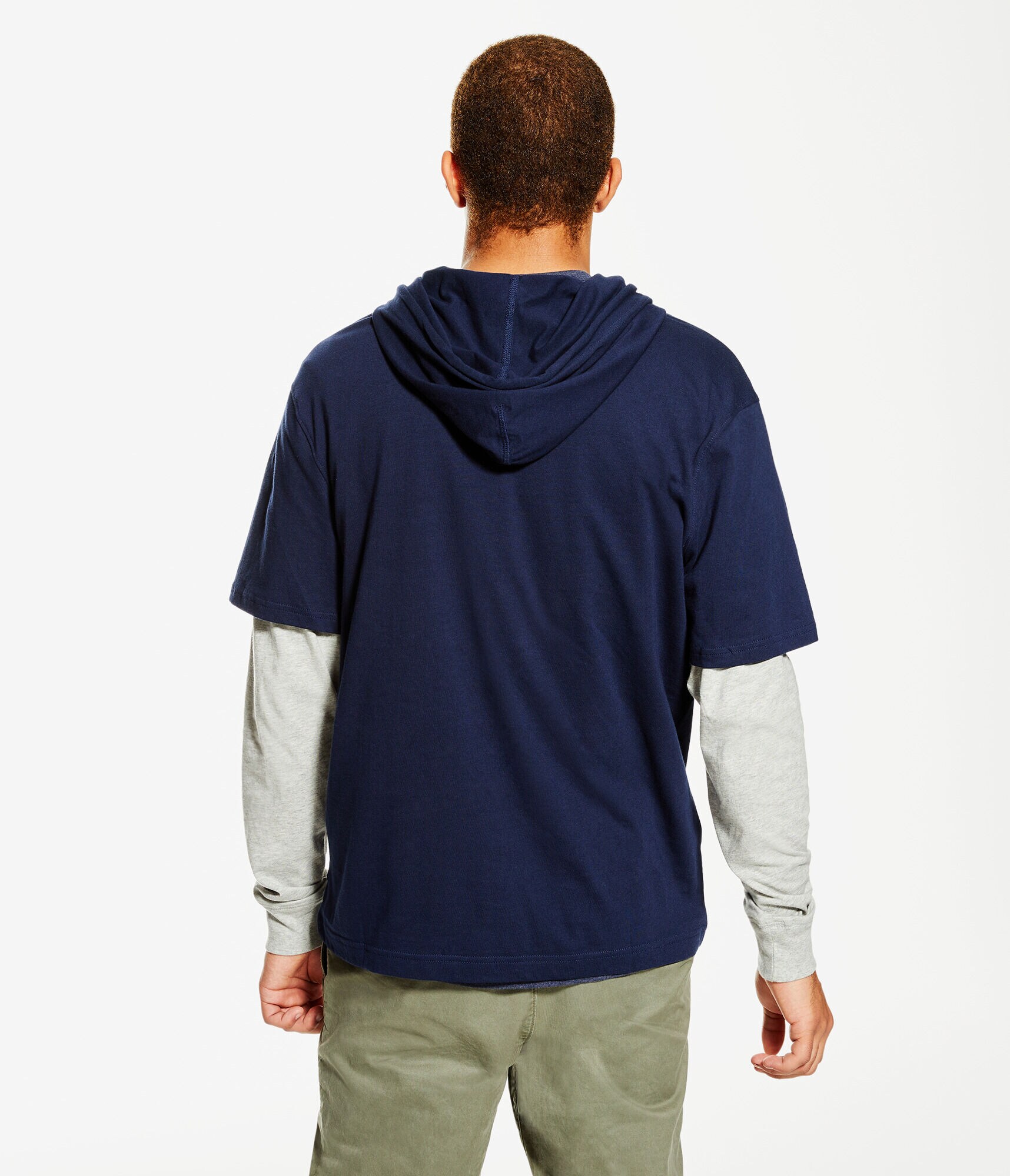Long Sleeve Hooded Layered Tee