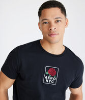Aero NYC Rose Box Logo Graphic Tee