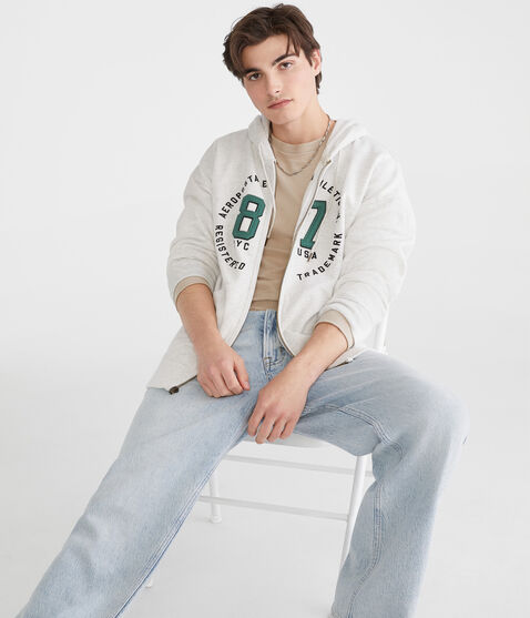 Aeropostale 87 Circle Full-Zip Hoodie Aeropostale 87 Circle Full-Zip Hoodie